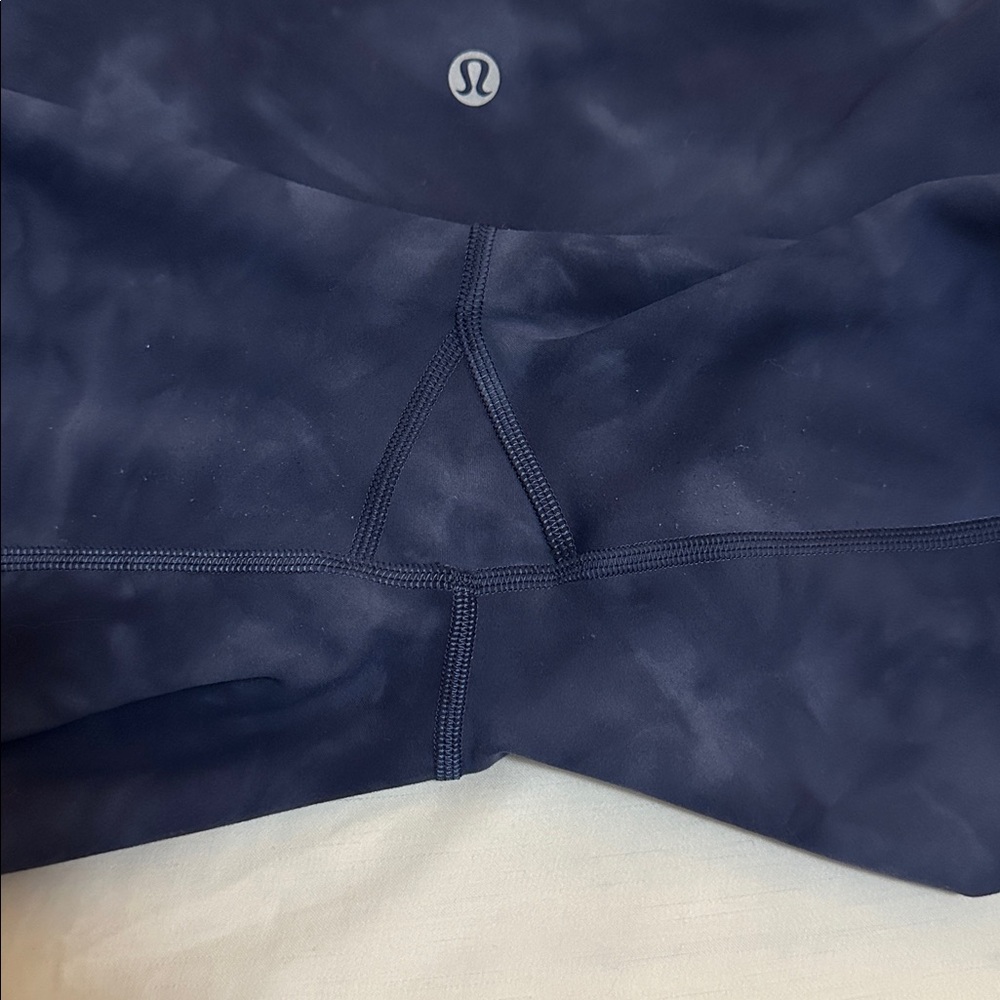 Lululemon Wunder Train Tight 25 Inseam Diamond Dye Naval Blue size 16 - Picture 4 of 9